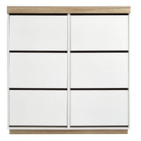 Aiden Coastal White Oak Large Shoe Cabinet