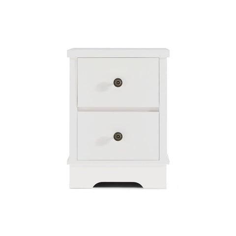 Margaux White Coastal Style Bedside Table
