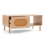 Kailua Rattan Coffee Table with Storage in Maple