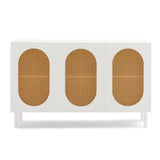 Kailua 3 Door Rattan Sideboard in White