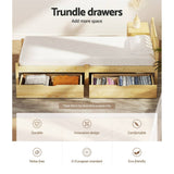 Artiss Set of 2 Storage Drawers Trundle for Wooden Bed Frame Base Timber w/ Wheels Oak