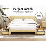 Artiss Set of 2 Storage Drawers Trundle for Wooden Bed Frame Base Timber w/ Wheels Oak