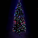 Jingle Jollys Christmas Tree 2.4M LED Xmas trees with Lights Multi Colour