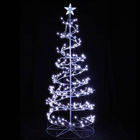 Jingle Jollys Christmas Tree 1.8M 320 LED Xmas Cold White Lights Optic Fibre