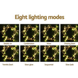 Jingle Jollys 6X3M Christmas Curtain Lights 600LED Warm White