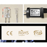 Jingle Jollys 6X3M Christmas Curtain Fairy Lights String 600LED Party Wedding CW