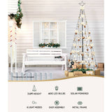 Jingle Jollys Solar Christmas Tree 3.6M LED Xmas Tree 8 Light Modes