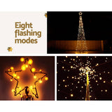Jingle Jollys Solar Christmas Tree 3.6M LED Xmas Tree 8 Light Modes
