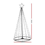 Jingle Jollys Christmas Tree 2.1M 264 LED Xmas Trees Solar Power Warm White