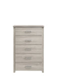 5 Chest Of Drawers Tallboy In White Oak