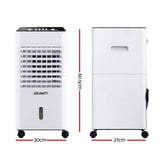darrahopens Appliances > Air Conditioners Devanti Evaporative Air Cooler Conditioner Portable 6L Cooling Fan Humidifier
