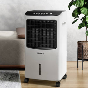 darrahopens Appliances > Air Conditioners Devanti Evaporative Air Cooler Conditioner Portable 8L Cooling Fan Humidifier