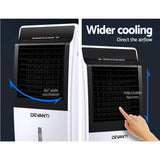 darrahopens Appliances > Air Conditioners Devanti Evaporative Air Cooler Potable Fan Cooling Remote Control LED Display