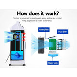 darrahopens Appliances > Air Conditioners Devanti Evaporative Air Cooler Potable Fan Cooling Remote Control LED Display