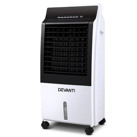 darrahopens Appliances > Air Conditioners Devanti Evaporative Air Cooler Potable Fan Cooling Remote Control LED Display