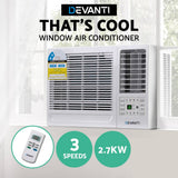 darrahopens Appliances > Air Conditioners Devanti Window Air Conditioner Portable 2.7kW Wall Cooler Fan Cooling Only