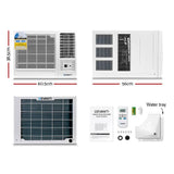darrahopens Appliances > Air Conditioners Devanti Window Air Conditioner Portable 2.7kW Wall Cooler Fan Cooling Only