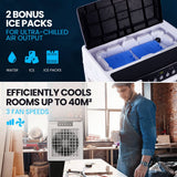 Darrahopens Appliances > Air Conditioners POLYCOOL 45L 125W Evaporative Air Cooler Portable Industrial Fan, Purifier, Humidifier, Remote Control