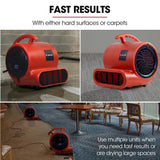 Darrahopens Appliances > Appliances Others Baumr-AG 3-Speed Carpet Dryer Air Mover Blower Fan, 700CFM, Sealed Copper Motor, Poly Housing