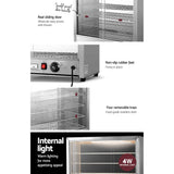 darrahopens Appliances > Appliances Others Devanti Commercial Food Warmer Electric Pie Hot Display Showcase Cabinet 4 Tier