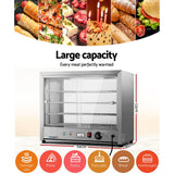 darrahopens Appliances > Appliances Others Devanti Commercial Food Warmer Electric Pie Hot Display Showcase Cabinet 4 Tier