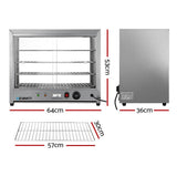 darrahopens Appliances > Appliances Others Devanti Commercial Food Warmer Electric Pie Hot Display Showcase Cabinet 4 Tier