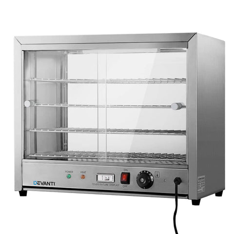 darrahopens Appliances > Appliances Others Devanti Commercial Food Warmer Electric Pie Hot Display Showcase Cabinet 4 Tier
