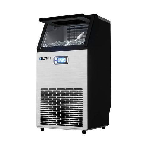 Darrahopens Appliances > Appliances Others Devanti Commercial Ice Maker Machine 45kg Ice Cube Tray Bar Stainless Steel