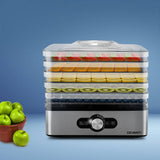 Darrahopens Appliances > Appliances Others Devanti Food Dehydrators Jerky Dehydrator Fruit Dryer 5 Trays Stainless Steel
