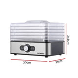 Darrahopens Appliances > Appliances Others Devanti Food Dehydrators Jerky Dehydrator Fruit Dryer 5 Trays Stainless Steel