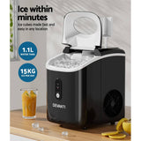 Darrahopens Appliances > Appliances Others Devanti Portable Ice Maker Machine Nuggetc Ice Cube 15kg Bar Countertop
