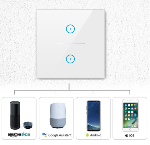 Darrahopens Appliances > Appliances Others Smart WIFI Switch for Lights LED Touch Panel 3 Gang