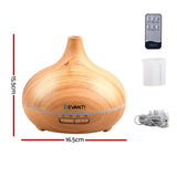 darrahopens Appliances > Aroma Diffusers & Humidifiers Devanti 300ml 4 in 1 Aroma Diffuser - Light Wood