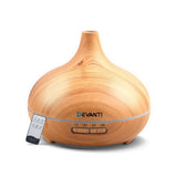 darrahopens Appliances > Aroma Diffusers & Humidifiers Devanti 300ml 4 in 1 Aroma Diffuser - Light Wood