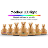 darrahopens Appliances > Aroma Diffusers & Humidifiers Devanti 400ml 4 in 1 Aroma Diffuser remote control - Light Wood
