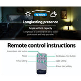 darrahopens Appliances > Aroma Diffusers & Humidifiers Devanti 400ml 4 in 1 Aroma Diffuser remote control - Light Wood