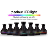 darrahopens Appliances > Aroma Diffusers & Humidifiers Devanti 400ml 4 in 1 Aroma Diffuser with remote control- Dark Wood