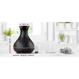 darrahopens Appliances > Aroma Diffusers & Humidifiers Devanti 400ml 4 in 1 Aroma Diffuser with remote control- Dark Wood