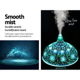 darrahopens Appliances > Aroma Diffusers & Humidifiers DEVANTI Aroma Aromatherapy Diffuser 3D LED Night Light Firework Air Humidifier Purifier 400ml Remote Control