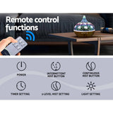 darrahopens Appliances > Aroma Diffusers & Humidifiers DEVANTI Aroma Aromatherapy Diffuser 3D LED Night Light Firework Air Humidifier Purifier 400ml Remote Control