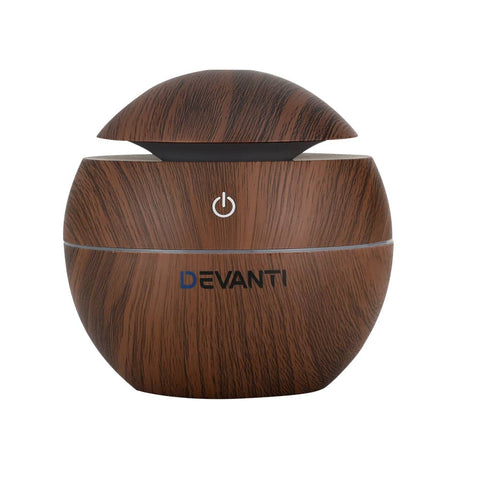 Darrahopens Appliances > Aroma Diffusers & Humidifiers Devanti Aroma Diffuser Aromatherapy Essential Oils Air Humidifier LED 130ML