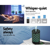 darrahopens Appliances > Aroma Diffusers & Humidifiers Devanti Aroma Diffuser Aromatherapy Essential Oils Metal Cover Ultrasonic Cool Mist 100ml Remote Control Black
