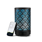darrahopens Appliances > Aroma Diffusers & Humidifiers Devanti Aroma Diffuser Aromatherapy Essential Oils Metal Cover Ultrasonic Cool Mist 100ml Remote Control Black