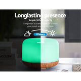 darrahopens Appliances > Aroma Diffusers & Humidifiers DEVANTI Aroma Diffuser Aromatherapy LED Night Light Air Humidifier Purifier Light Wood Grain 500ml
