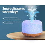 darrahopens Appliances > Aroma Diffusers & Humidifiers DEVANTI Aroma Diffuser Aromatherapy LED Night Light Air Humidifier Purifier Light Wood Grain 500ml