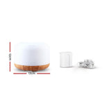 darrahopens Appliances > Aroma Diffusers & Humidifiers DEVANTI Aroma Diffuser Aromatherapy LED Night Light Air Humidifier Purifier Light Wood Grain 500ml