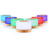 darrahopens Appliances > Aroma Diffusers & Humidifiers DEVANTI Aroma Diffuser Aromatherapy LED Night Light Air Humidifier Purifier Round Light Wood Grain 500ml Remote Control