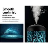 darrahopens Appliances > Aroma Diffusers & Humidifiers DEVANTI Aroma Diffuser Aromatherapy LED Night Light Iron Air Humidifier Black Forrest Pattern 160ml