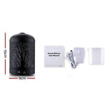 darrahopens Appliances > Aroma Diffusers & Humidifiers DEVANTI Aroma Diffuser Aromatherapy LED Night Light Iron Air Humidifier Black Forrest Pattern 160ml