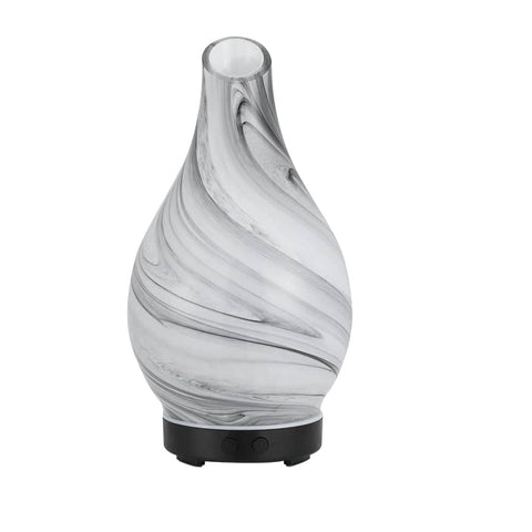 Darrahopens Appliances > Aroma Diffusers & Humidifiers Devanti Aromatherapy Aroma Diffuser Essential Oil Humidifier LED Glass Marble